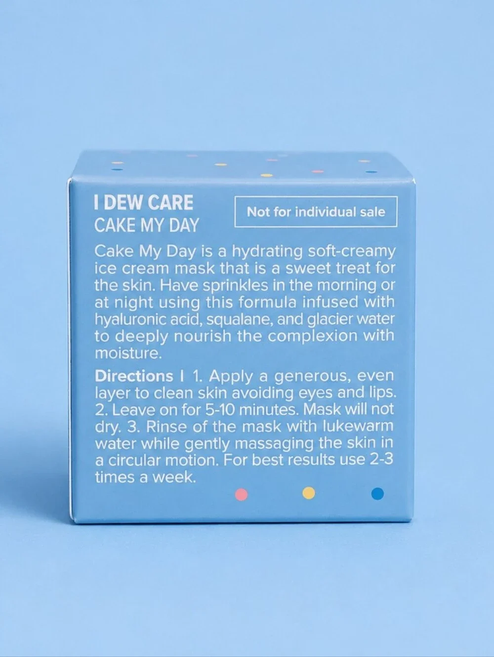 3/$25 MINI Cake My Day Wash-off Face Mask